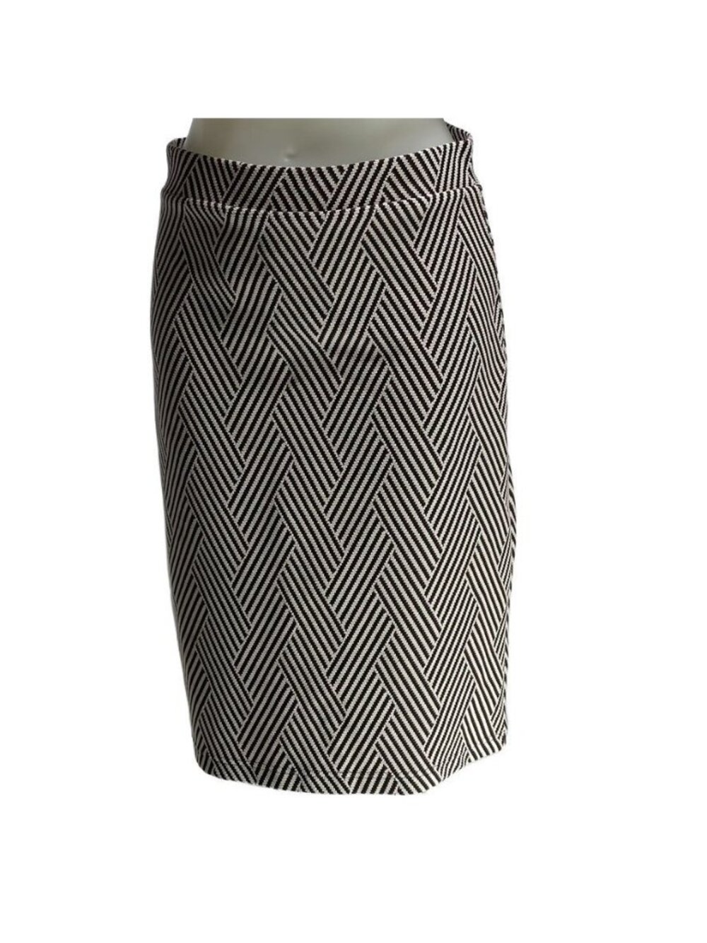 Maeve Anthropologie Black & White Zigzag Pencil Skirt Medium